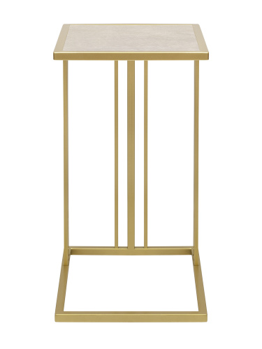 Cтолик приставной SOHO, золотой, столешница керамика Ivory 600x400 фото 5