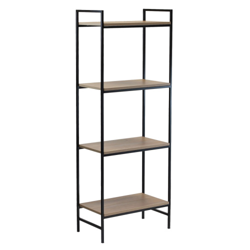Стеллаж ALTO, черный, ЛДСП Робиния, 55*30*145 фото 7