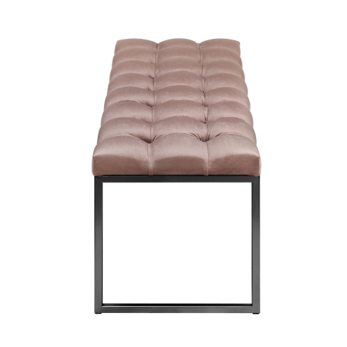 Банкетка ALBA, черная, Mocco, каретная стяжка, 110*40*45 фото 3