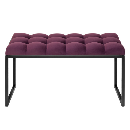 Банкетка ALBA MINI, черная, Marsala, каретная стяжка, 85*40*45