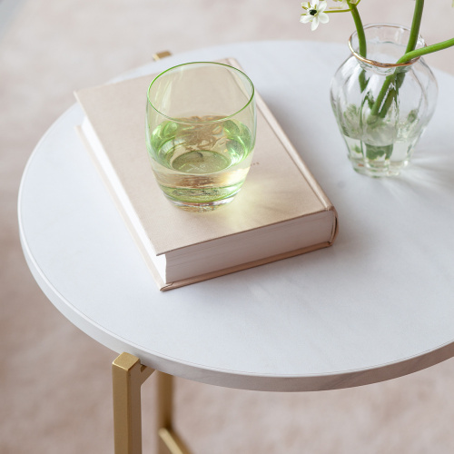 Столик кофейный ODRI, золотой/ЛДСП, 43,5*43,5*60,5 фото 4