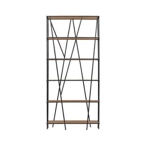 Стеллаж EVA, черный, ЛДСП Робиния фото 2