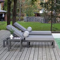 Набор садовой мебели AMALFI / 3 предмета: 2 шезлонга, кофейный столик / LAVA/Stone (S3D)