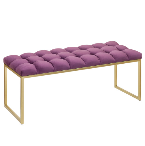 Банкетка ALBA, золотая, Marsala, каретная стяжка, 110*40*45 фото 2