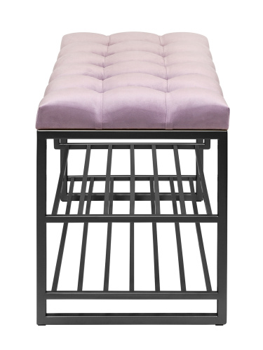 Обувница GARDA PLUS, черная, Dusty Pink, каретная стяжка, 85*40*52 фото 5