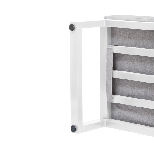 Пуф уличный SANTORINI, алюминий белый, светло-серая рогожка фото 7