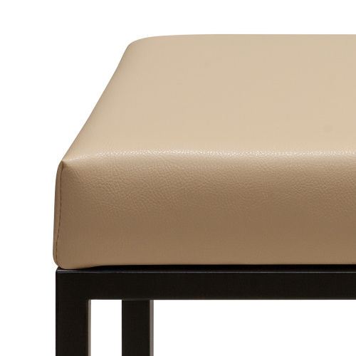 Банкетка ALBA SMART, черная, экокожа Light Beige, 65*35*45 фото 7