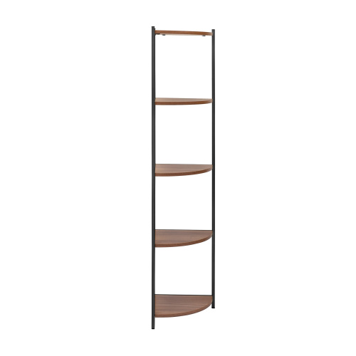Стеллаж ALLEN, черный, ЛДСП Орех фото 3