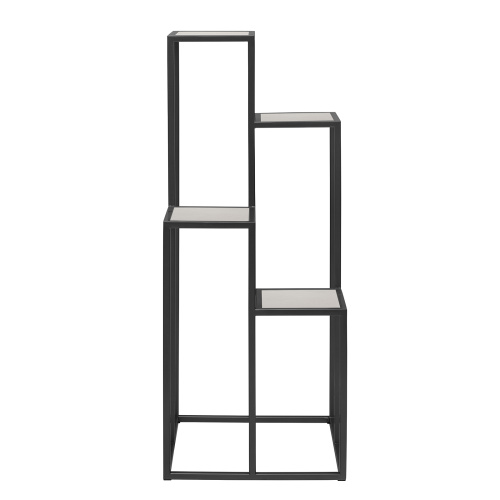 Столик подставка для цветов TORI, под 4 кашпо, черный, столешницы керамика Ivory, 40*40*100 фото 4