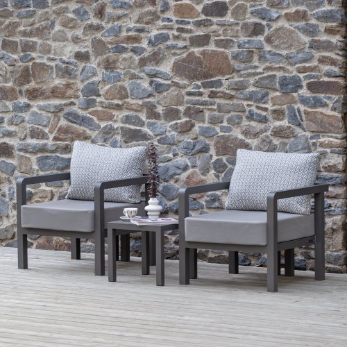 Набор садовой мебели AMALFI / 3 предмета: 2 кресла, столик кофейный / LAVA/Stone (S2C)