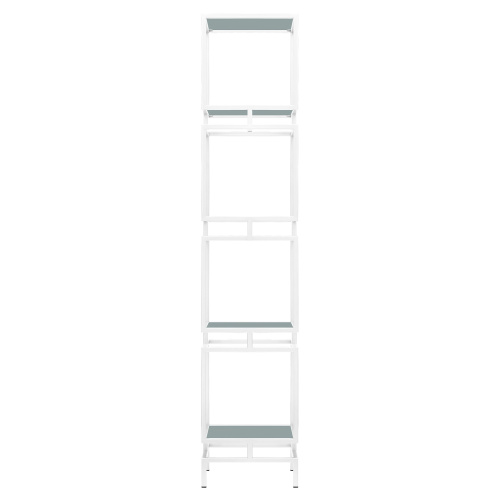 Стеллаж CUBIC-4, белый, ЛДСП Серый монументальный фото 2