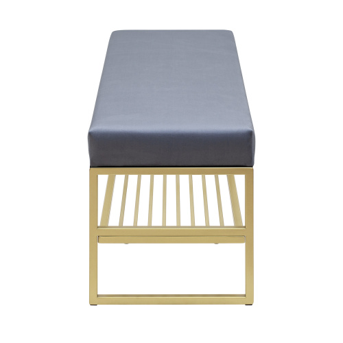 Банкетка RIMINI, золотой, Light Blue, 110*40*45 фото 3