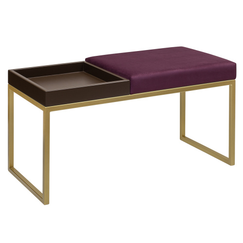 Банкетка ALBA BOX, золотая, Marsala, BrownBox, 85*40*45 фото 2