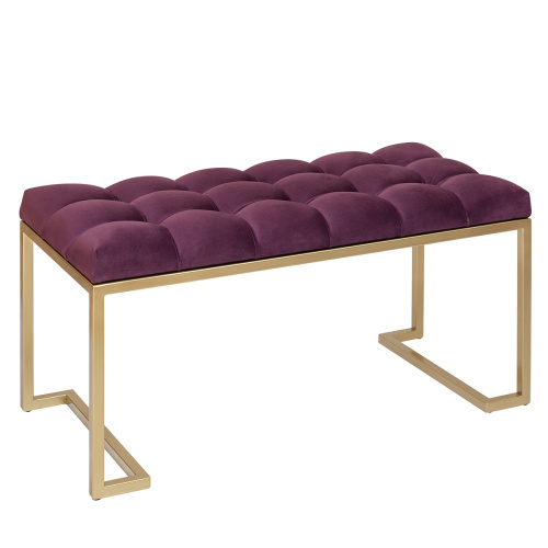 Банкетка OMEGA MINI, золотая, Marsala, каретная стяжка, 85*40*45 фото 7