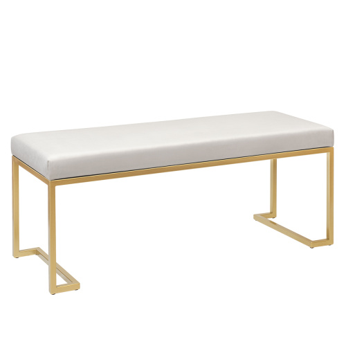 Банкетка OMEGA, золотая, Слоновая кость, 110*40*45 фото 2