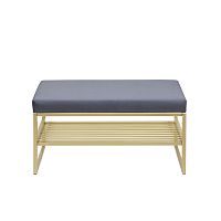 Банкетка RIMINI MINI, золотой, Light Blue, 85*40*45