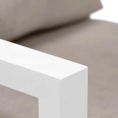 Кресло уличное CAPRI, алюминий белый, пепельно-коричневая рогожка фото 10