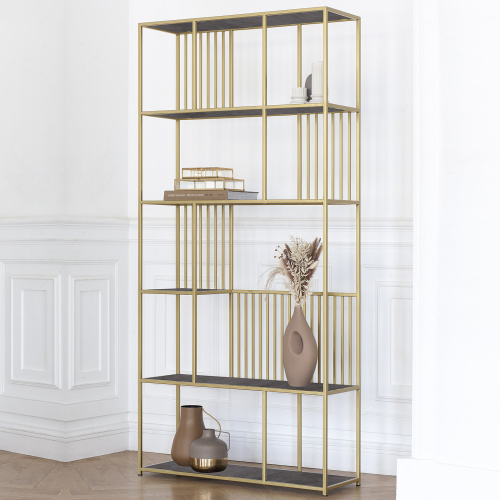 Стеллаж SOHO, золотой, керамика антрацит фото 3