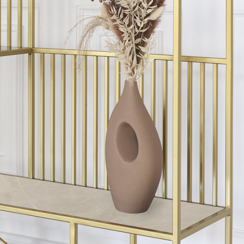 Стеллаж SOHO, золотой, керамика слоновая кость, 192*90*30 фото 4