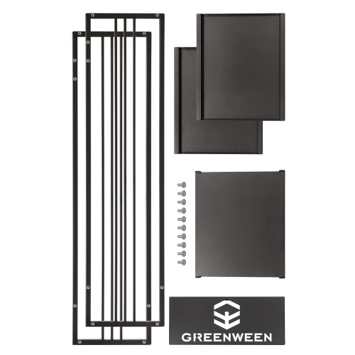 Дровница CAPRI с полкой, черная, столешница металл, 40*30*134 фото 13