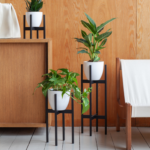 Подставка для цветов OXALIS 60, черная, 23*23*61 фото 2