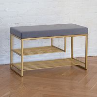 Обувница GARDA PLUS, золотая, Light Blue, 85*40*52