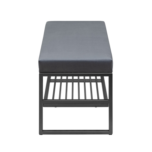 Банкетка RIMINI MINI, черный, Mouse Grey, 85*40*45 фото 3