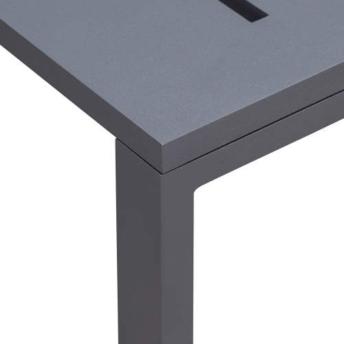 Стол уличный журнальный MALTA, алюминий серый, 110*65*36 фото 8