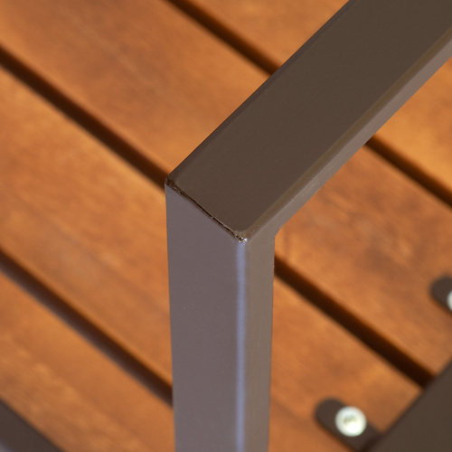 Скамья уличная FJORD, черная фото 4