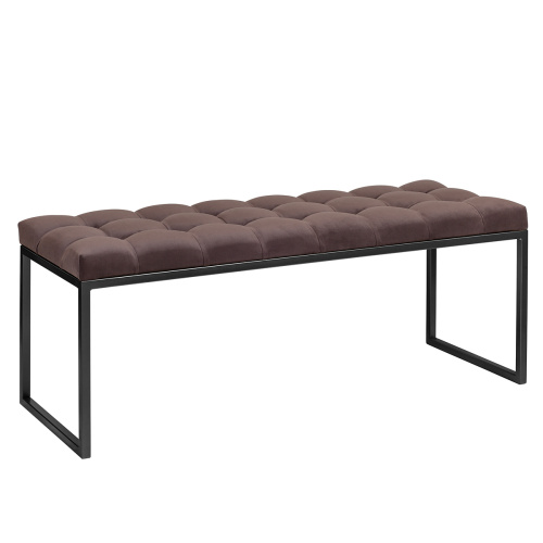 Банкетка ALBA, черная, Kashtan, каретная стяжка, 110*40*45 фото 2