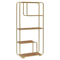 Стеллаж SIENA, золотой, ЛДСП Робиния