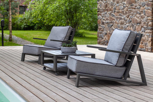 Стол уличный журнальный KORFU, алюминий LAVA фото 5