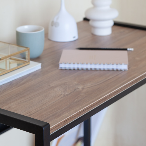 Стол письменный AGORA, 90*50*76,5, черный, ЛДСП Дуб Канзас фото 4