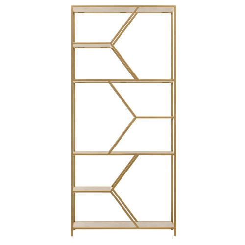 Стеллаж MALTA MINI, золотой, керамика Ivory, 80*30*175 фото 6
