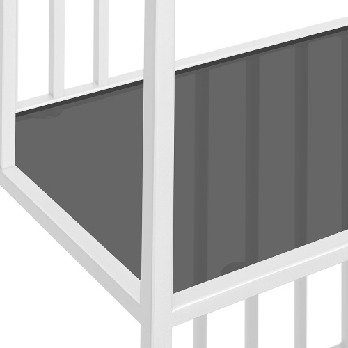 Стеллаж SOHO MINI, белый, тонированное стекло, 45*30*195 фото 12