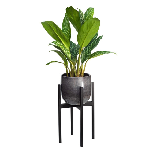 Подставка для цветов Oxalis 40, черная фото 7