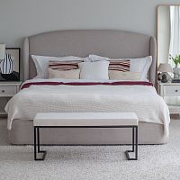 Банкетка OMEGA, черная, Слоновая кость