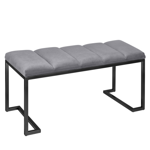 Банкетка OMEGA MINI, черная, Light Blue, Bulon, 85*40*43,5 фото 2