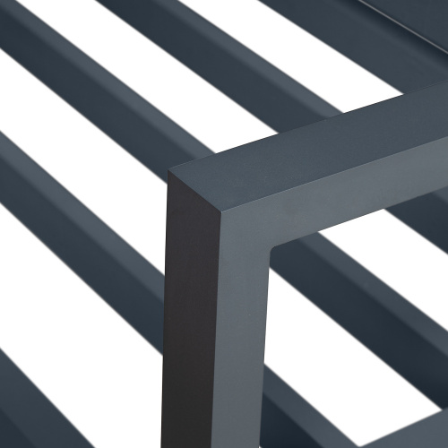 Диван уличный CAPRI модульный с правым подлокотником, алюминий цвет серый, темно-серый велюр фото 10