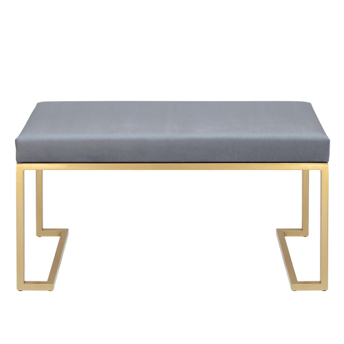 Банкетка OMEGA MINI, золотая, Light Blue, 85*40*45 фото 9