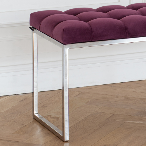 Банкетка ALBA, н/ж сталь, Marsala, каретная стяжка, 110*40*45 фото 3