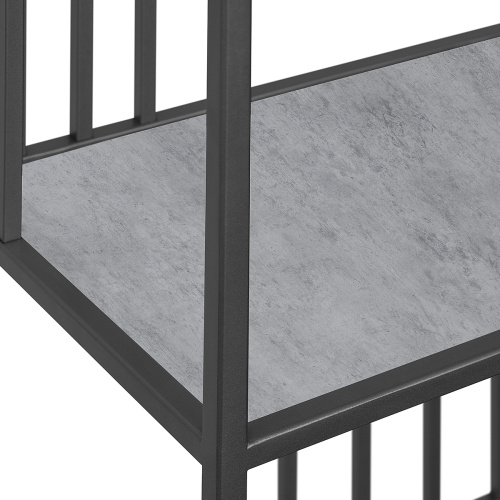 Стеллаж SOHO MINI, черный, ЛДСП Бетон светлый, 45*30*195 фото 12