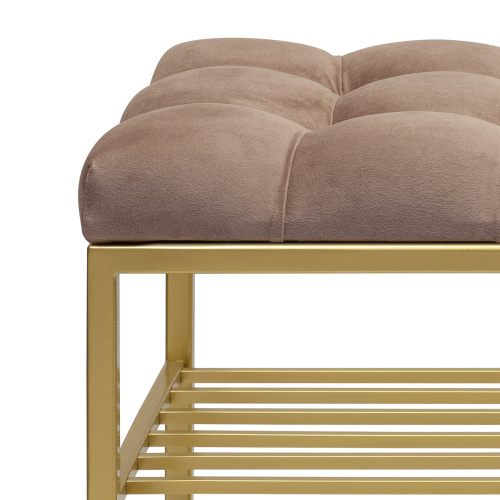 Обувница GARDA PLUS, золотая, Mocco, каретная стяжка, 85*40*52 фото 6