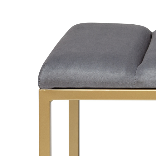 Банкетка ALBA MINI, золотая, Mouse Grey, Bulon, 85*40*43,5 фото 5