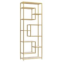 Стеллаж OLIVIA, золотой, керамика слоновая кость