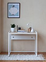 Стол письменный Rimini, белый, ЛДСП Дуб Натуральный, 90*65*75