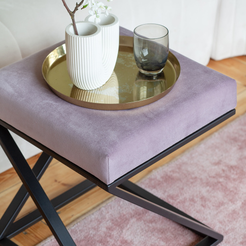 Пуф Chelsea, черный, Dusty Pink фото 4