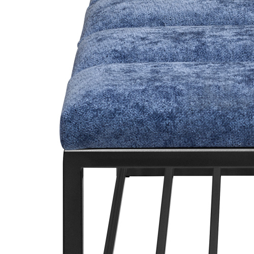 Банкетка RUBY, черная, Steel Blue, Bulon, 110*40*43,5 фото 4