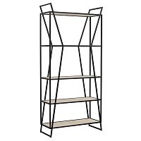 Стеллаж OSLO MINI, черный, керамика Ivory