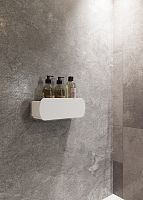 Полка для ванной комнаты OMEGA, 30 см, нерж. сталь, белая